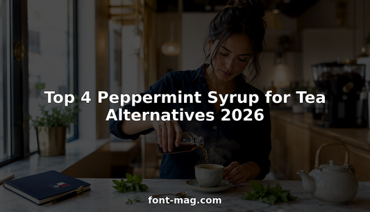 Woman pouring peppermint syrup into tea cup