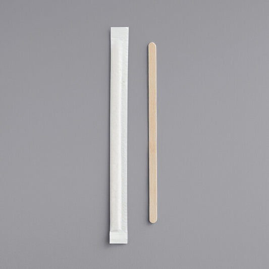 Bamboo Stir Sticks,WRAPPED  7" 500ct
