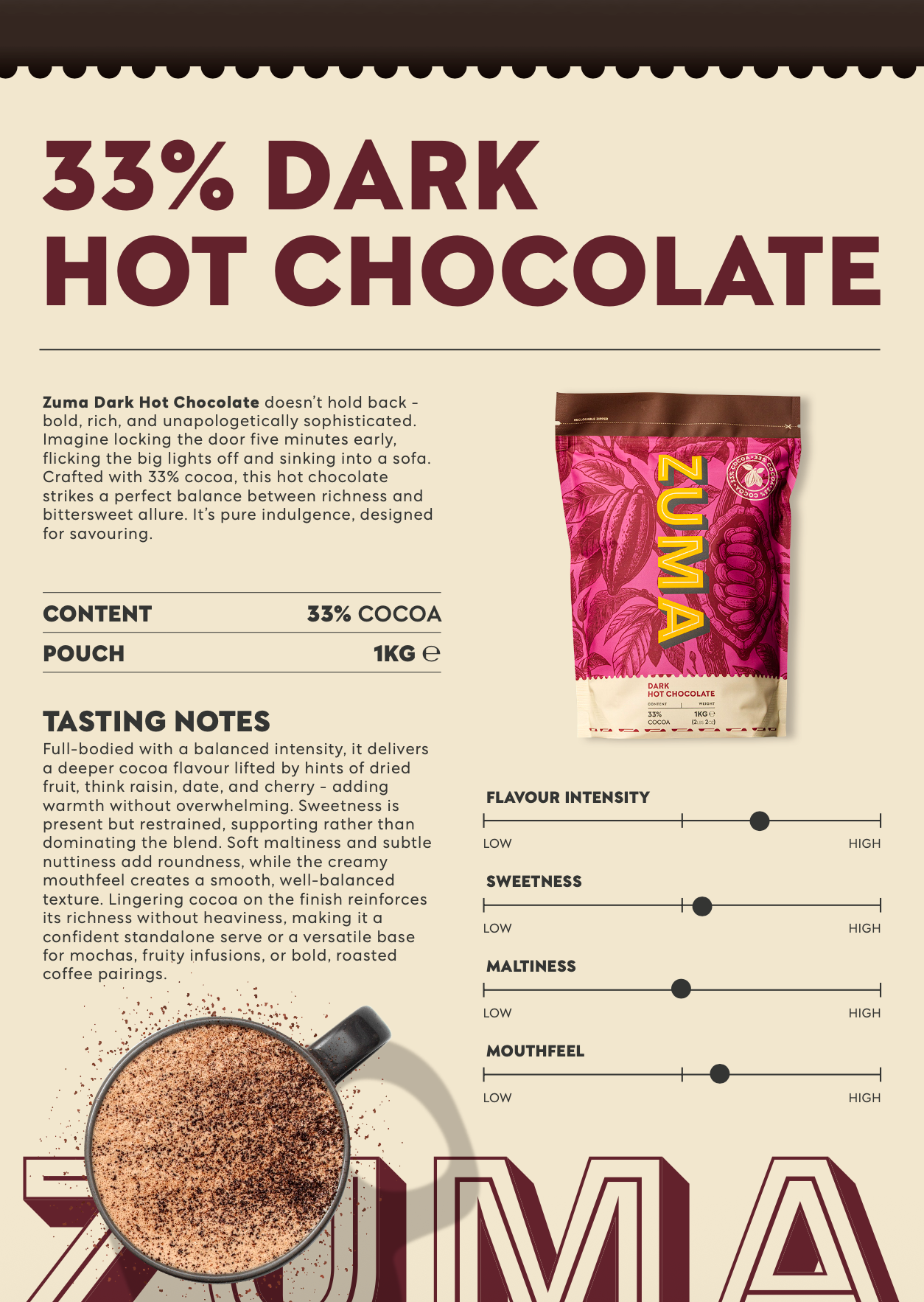 Zuma Dark Hot Chocolate 2.2lb